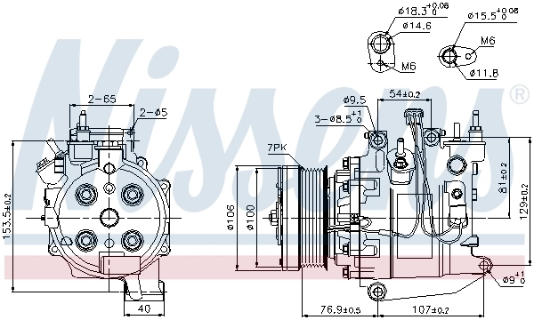89247 Nissens Compressor de aparelho de ar condicionado