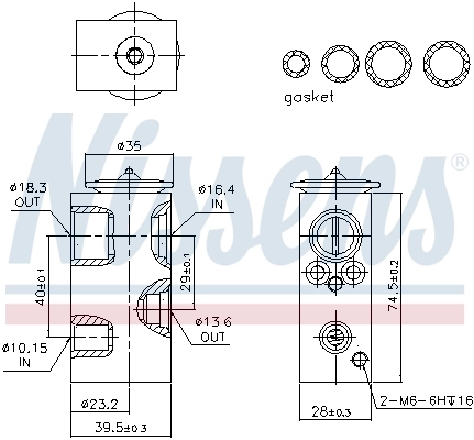Válvula TRV de aparelho de ar condicionado Nissens 999351