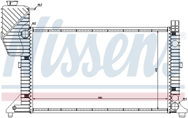 Radiador de esfriamento de motor Nissens 62664A