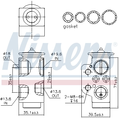 Válvula TRV de aparelho de ar condicionado Nissens 999319