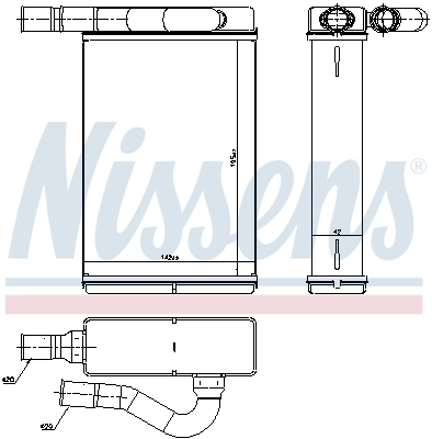 Radiador de forno (de aquecedor) Nissens 77601
