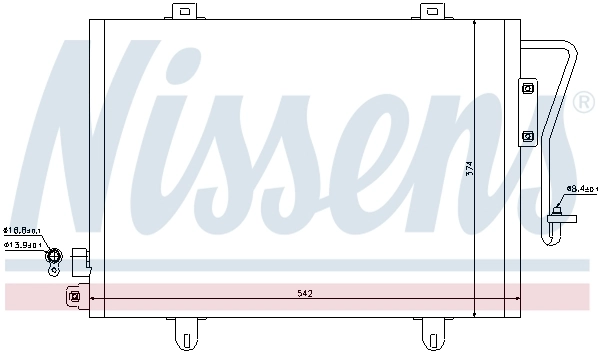 Radiador de aparelho de ar condicionado Nissens 94279