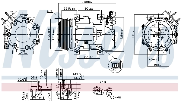 Compressor de aparelho de ar condicionado 89076 Nissens