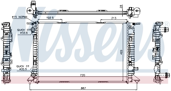60323 Nissens Radiador de esfriamento de motor