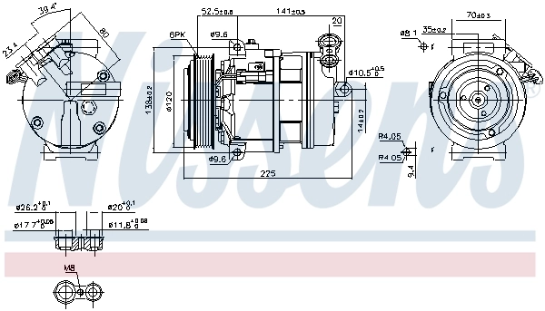 Compressor de aparelho de ar condicionado 89397 Nissens
