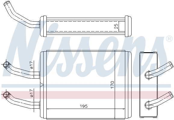 Radiador de forno (de aquecedor) Nissens 77511