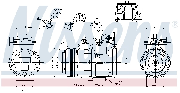 Compressor de aparelho de ar condicionado 89301 Nissens
