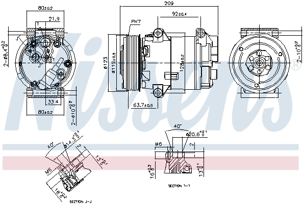 Compressor de aparelho de ar condicionado 89323 Nissens