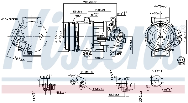Compressor de aparelho de ar condicionado Nissens 89479
