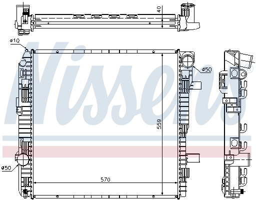 Radiador de esfriamento de motor 62794A Nissens