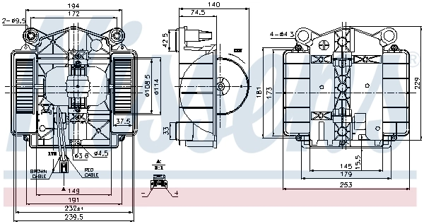 Motor de ventilador de forno (de aquecedor de salão) Nissens 87110