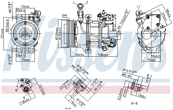 890077 Nissens Compressor de aparelho de ar condicionado