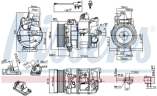 890082 Nissens Compressor de aparelho de ar condicionado