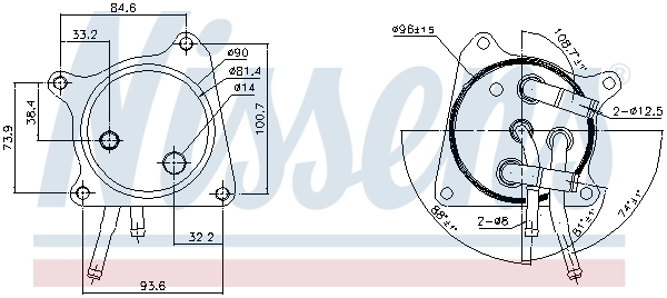 Radiador de esfriamento, Caixa Automática de Mudança Nissens 91119