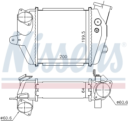 Radiador de intercooler 96032 Nissens