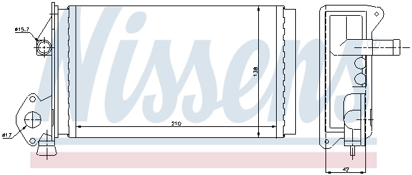 Radiador de forno (de aquecedor) Nissens 73964