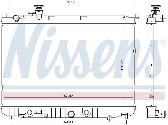 Radiador de esfriamento de motor 0K2FT15200 Hyundai/Kia