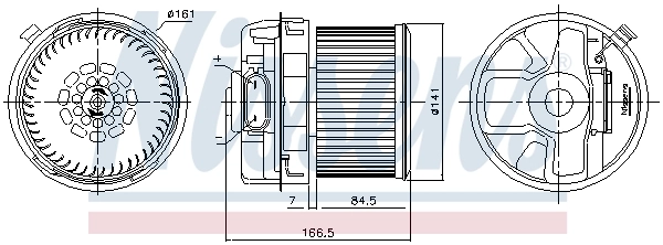 Motor de ventilador de forno (de aquecedor de salão) Nissens 87351