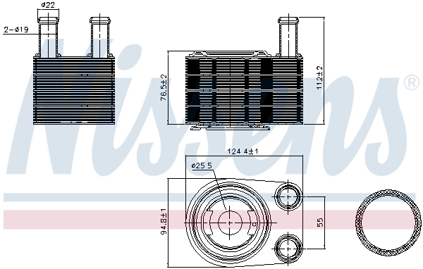 Radiador de óleo Nissens 90845