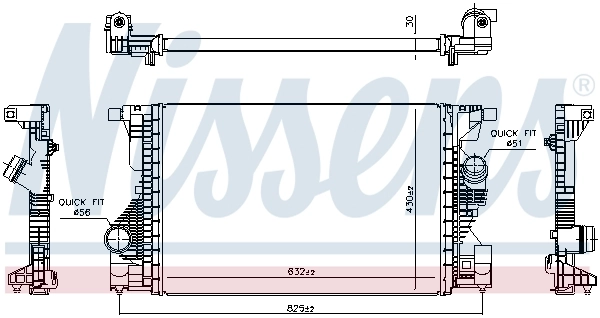 Radiador de intercooler 50C2J81 Polcar
