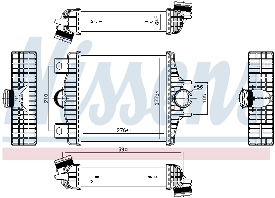 Radiador de intercooler Nissens 961427