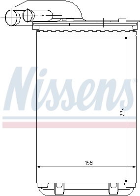 Radiador de forno (de aquecedor) Nissens 73252