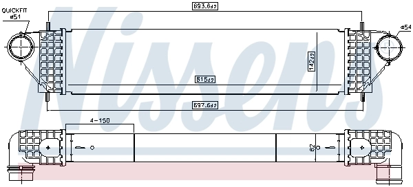 Radiador de intercooler para Mitsubishi Outlander III GF, GG