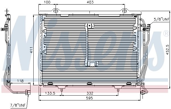 Radiador de aparelho de ar condicionado Nissens 94426