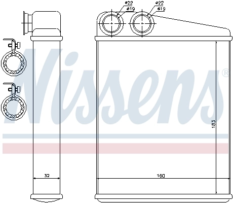 Radiador de forno (de aquecedor) Nissens 70807