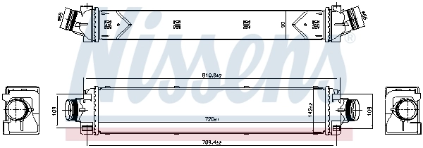 Radiador de intercooler 961467 Nissens