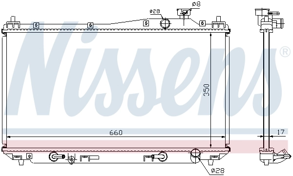 68115 Nissens Radiador de esfriamento de motor