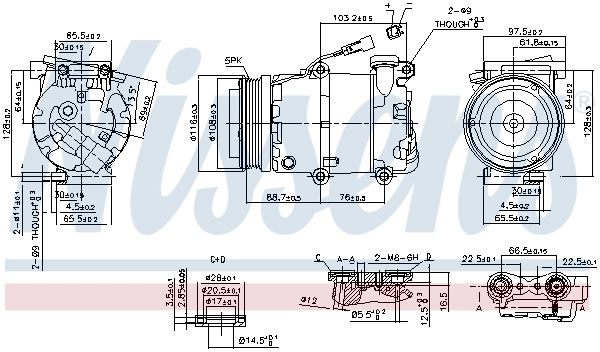 Compressor de aparelho de ar condicionado Nissens 89234