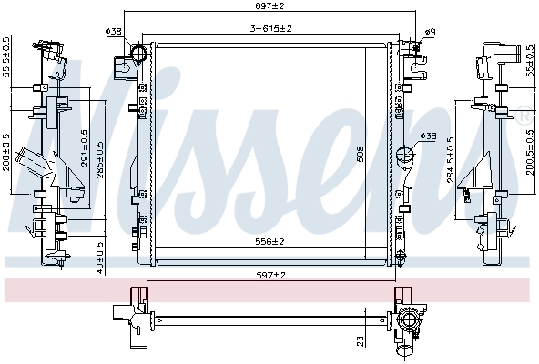 Radiador de esfriamento de motor Fiat/Alfa/Lancia K68143886AA preço, a partir de 125,68 USD