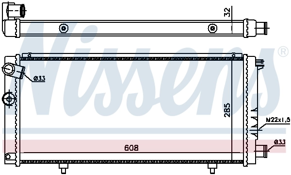  Radiador de esfriamento de motor Peugeot 205 II hatchback (20A, C) (1987 - 1998) II