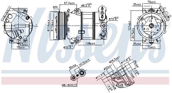 Compressor de aparelho de ar condicionado Nissens 890339