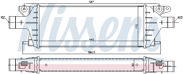 Radiador de intercooler Nissens 96484