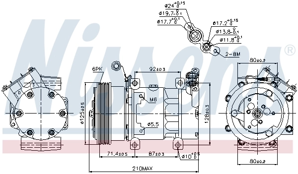89159 Nissens Compressor de aparelho de ar condicionado