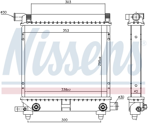 Radiador de esfriamento de motor 62550 Nissens