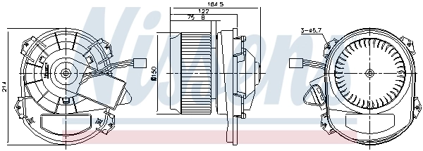 Motor de ventilador de forno (de aquecedor de salão) Nissens 87430