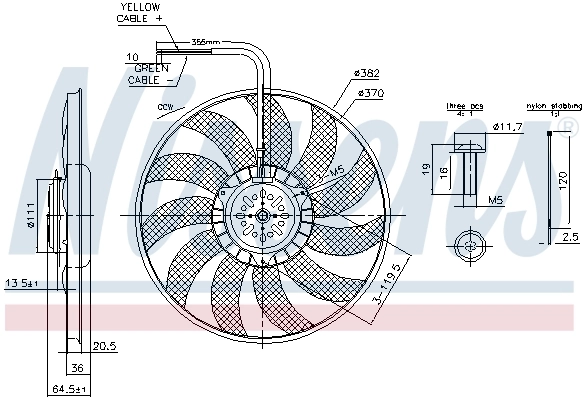  Ventilador elétrico de esfriamento montado (motor + roda de aletas) Audi A4 B7 carrinha (8ED) (2004 - 2008) B7