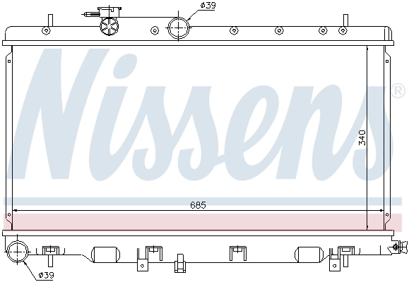 Radiador de esfriamento de motor 67709 Nissens