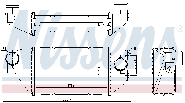 Radiador de intercooler 96231 Nissens