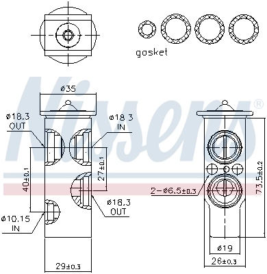 Válvula TRV de aparelho de ar condicionado Nissens 999353