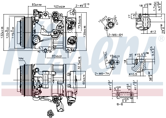 Compressor de aparelho de ar condicionado Nissens 890156 preço, a partir de 351,23 USD