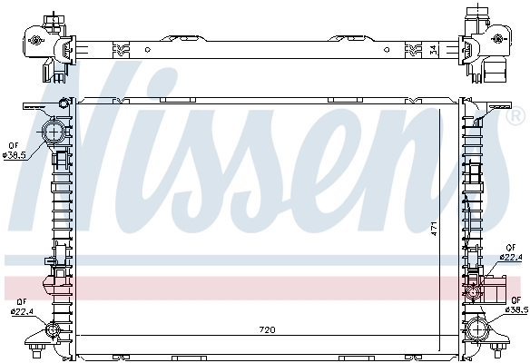 Radiador de esfriamento de motor Nissens 60327