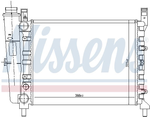 Radiador de esfriamento de motor 61940 Nissens