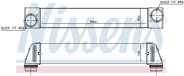 Radiador de intercooler Nissens 96607
