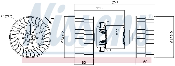 Motor de ventilador de forno (de aquecedor de salão) Nissens 87190