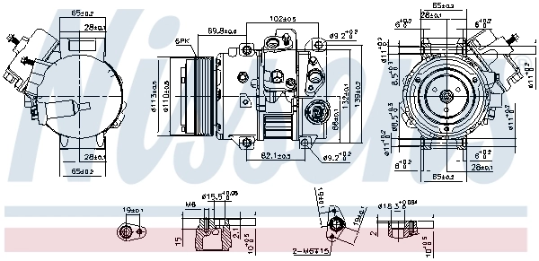 890631 Nissens Compressor de aparelho de ar condicionado