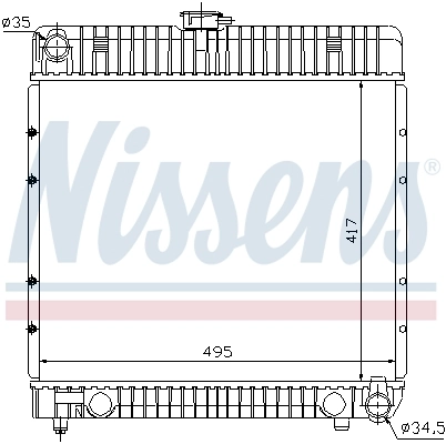 Radiador de esfriamento de motor 62710 Nissens